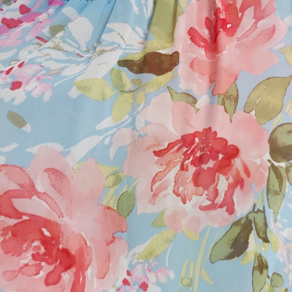 NWT Stella & Julie Floral Dress in Blue and Pink - Picture 6 of 12